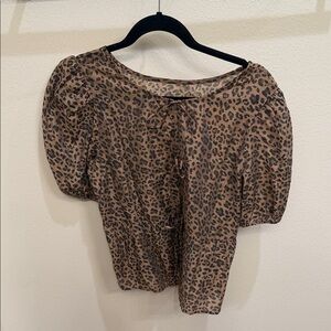American Eagle Leopard Print Blouse